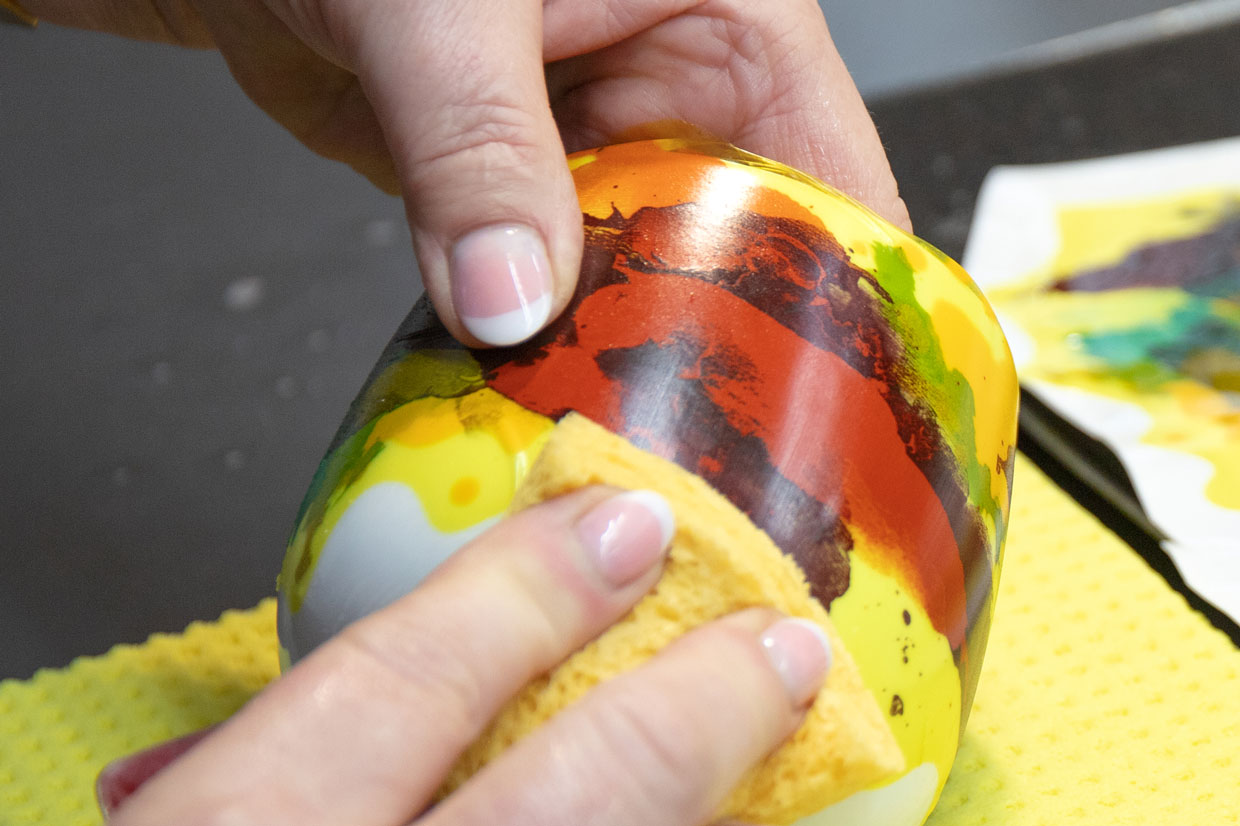 Dekorbeispiel auf Porzellan